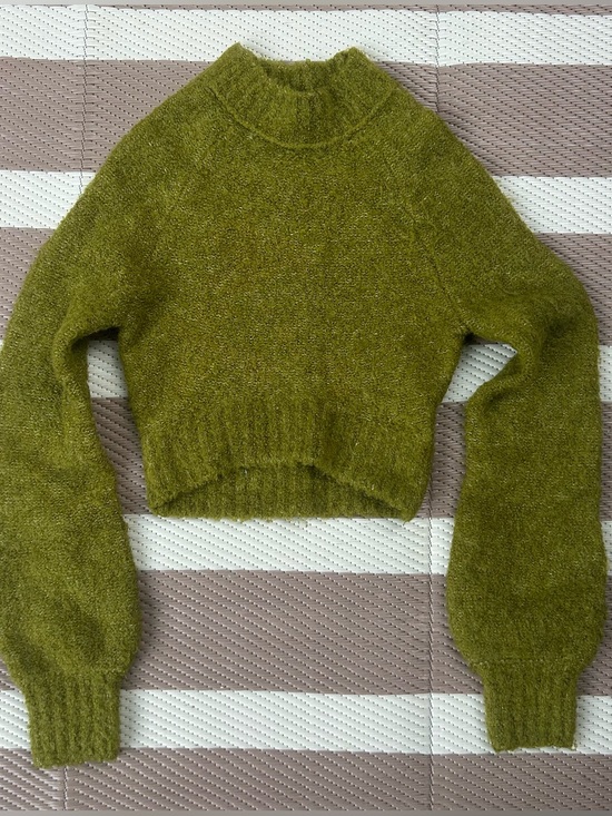 Urban Outfitters Sweaters - UO Wool Blend Green Mock Neck Cropped Sweater (Super Comfy!!)
